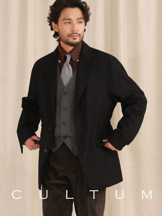 [CULTUM] Merino Wool Blend Italian Blazer Jacket