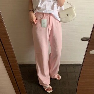 Fall-up denim pants