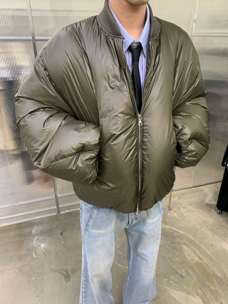 [NEVERSEEZ] Cropped Puffer Down Jacket