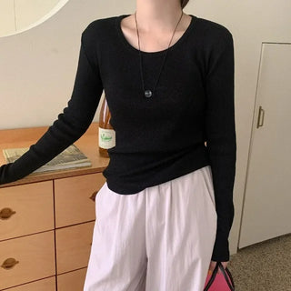 Linen rib knit