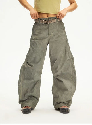 [Monterest] UPF50+ Washed Pleated Wide Pants
