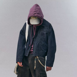 [Monterest] Washed Distressed Work Jacket