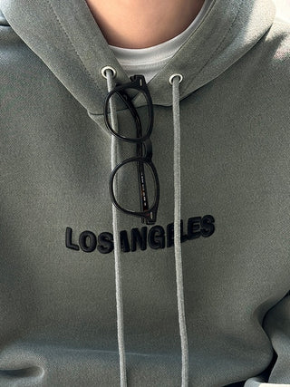 Mini LA Embroidery Pigment Hoodie