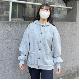 Button-up hooded parka