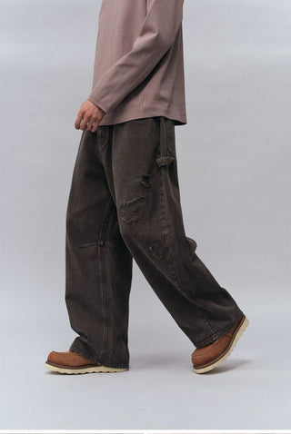 [Monterest] Distressed Washed Cotton Work Pants