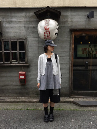 Linen long-sleeved cardigan