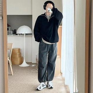 Oversized zip-up knit
