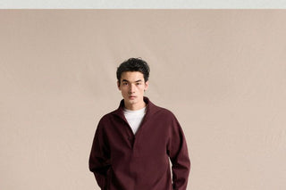 [CULTUM] Heavyweight Half-Zip Polo Collar Sweatshirt