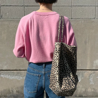 leopard big shoulder bag