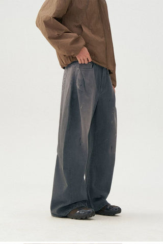 [Monterest] Washed Double Pleat Wide Pants