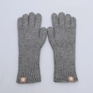 Finger-hole knit gloves