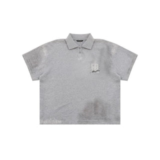 [MASONPRINCE] Distressed Patch Badge Cotton Top