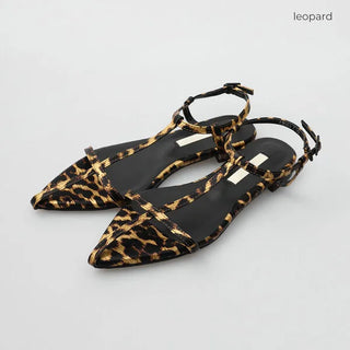 Pointed back strap sandals