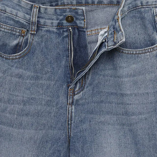 Straight denim pants