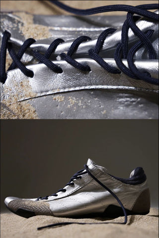 [MASONPRINCE] Aero Metallic Silver Sneakers