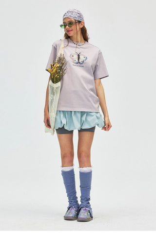 [Monterest] Ink Print Crewneck Cotton T-Shirt