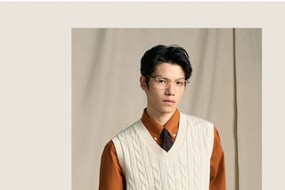 [CULTUM] Pima Cotton Cable Knit Sweater Vest