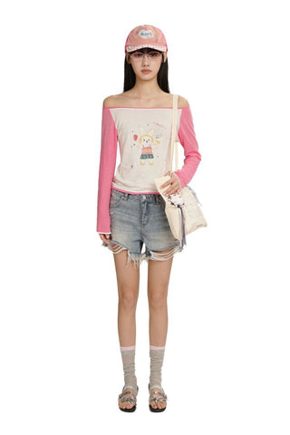 [moromoro2] Leather Bow Ballet Sandals