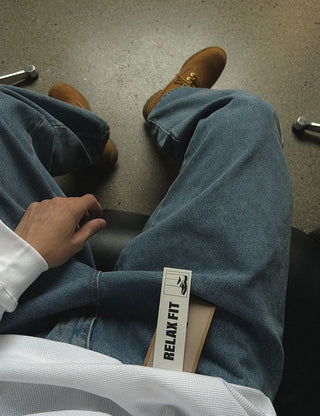 DUDE Relaxed Fit Denim Pants (2 colors)