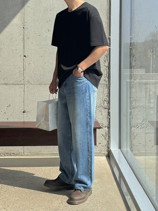 Must-have Washed U-Neck  T-shirt