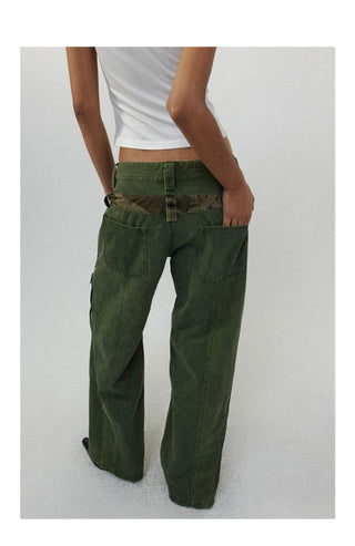 CONP Camouflage patchwork pants (olive)