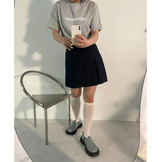 Sheer knee-high socks
