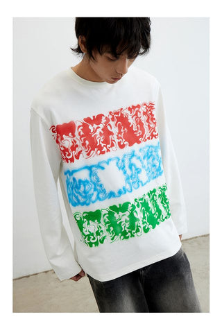 CONP spray-painted long sleeves (white)