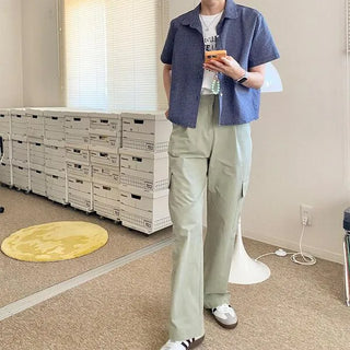 Cargo wide pants