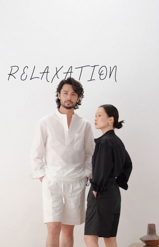 [CULTUM] Cotton Stand Collar Shirt/Shorts