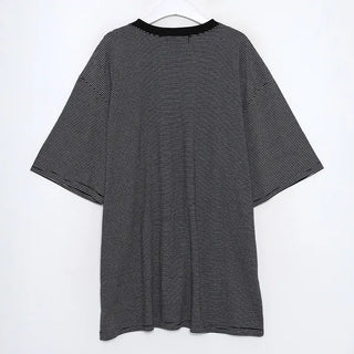 Striped oversized short-sleeved T-shirt