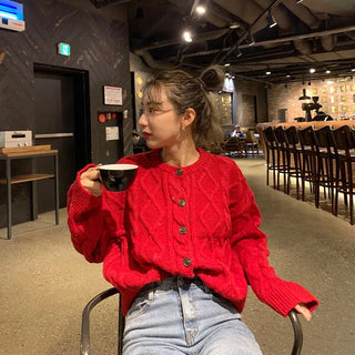 Round Cable Cardigan