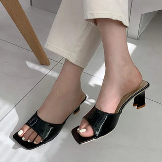 3174 Enamel Mules (6 colors)