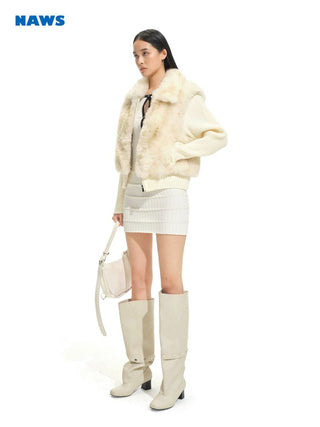 [NOTAWEAR] Ribbed Knit Slim Fit Mini Dress