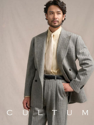 [CULTUM] 480g Heavyweight Wool Striped Suit