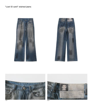 [CONP] “Lost ID CARD” Stained Jeans