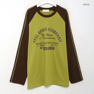 Raglan bicolor long-sleeve T-shirt
