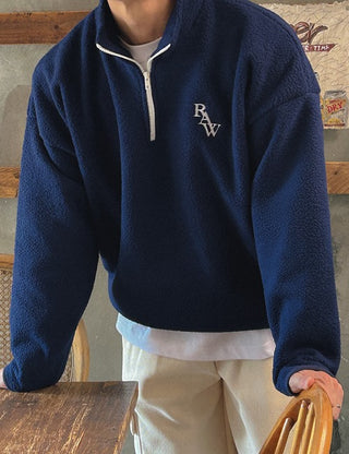RAW Fleece Half-Zip Sweatshirt (3 colors)