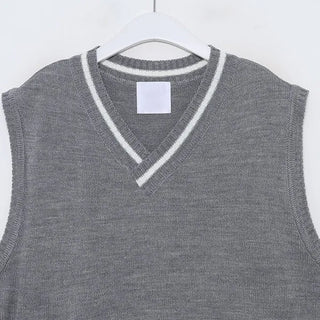 V-neck knit vest