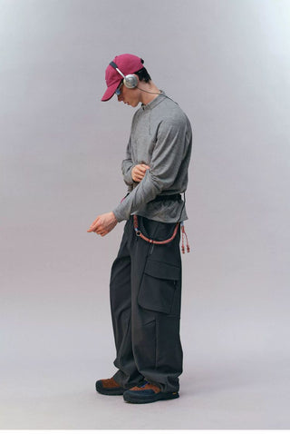 [Monterest] 3A Antibacterial Grid Fleece Half-Zip Tee
