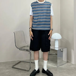 chalk cargo bermuda cotton pants