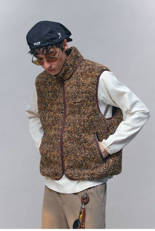 [Monterest] Reversible Fleece Stand Collar Vest
