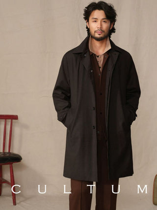 [CULTUM] Wool Blend Waterproof Mac Coat