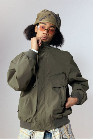 [Monterest] Water-Resistant Stand Collar Work Jacket