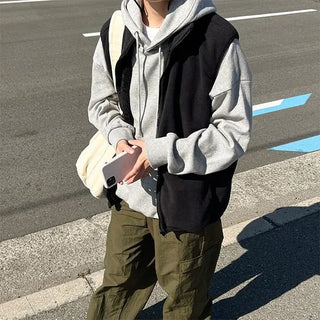 Plain hooded parka