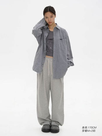 [MASONPRINCE] Micro Check Long-sleeve Shirt