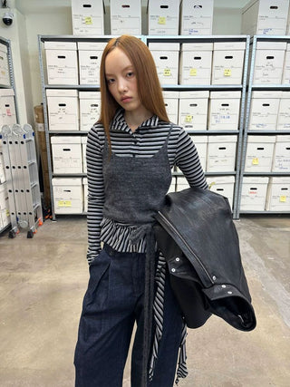 [NeverSeez] Mohair Blend Knit Set