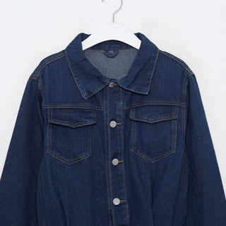 Belted denim dress