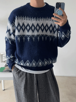 Webby Diamond Brush Knit
