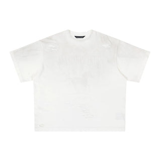 [MASONPRINCE] Distressed Horse Print Cotton Tee