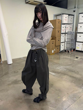 [NeverSeez] High-neck Color-block Knit Sweater